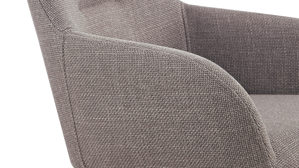 Polsterstuhl Hela aus Stoff in Hellbraun Polsterstuhl Triest S Schlamm Bjorn 61 & Schwarz