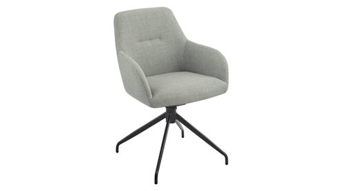 Polsterstuhl Hela aus Stoff in Hellgrün Polsterstuhl Triest S Mint Bjorn 66 & Schwarz