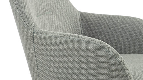 Polsterstuhl Hela aus Stoff in Hellgrün Polsterstuhl Triest S Mint Bjorn 66 & Schwarz