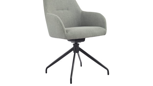 Polsterstuhl Hela aus Stoff in Hellgrün Polsterstuhl Triest S Mint Bjorn 66 & Schwarz