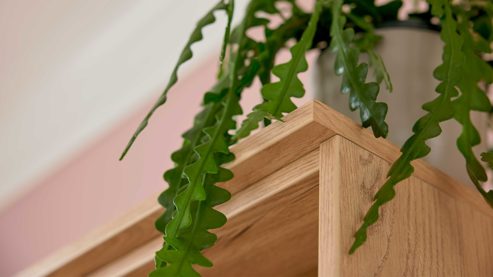 Wohnwand Interliving aus Holz in Grau Interliving Wohnzimmer Serie 2032 - Wohnwand Grau & Risseiche - Länge ca. 315 cm