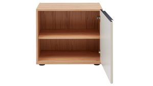 Lowboard Interliving aus Holz in Beige Interliving Wohnzimmer Serie 2032 - Lowboard LT21062 Sandbeige & Balkenbuche - dreiteilig, Länge ca. 210 cm