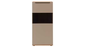 Highboard Interliving aus Holz in Grau Interliving Wohnzimmer Serie 2032 - Highboard Grau & Risseiche - drei Türen, Breite ca. 180 cm