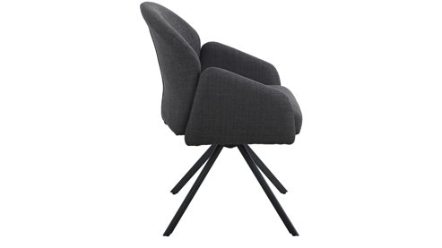 Polsterstuhl Hela aus Stoff in Anthrazit Polsterstuhl Holly S Anthrazit-Schwarz Bjorn 28-03 & Schwarz
