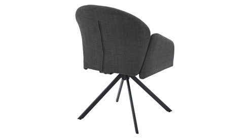 Polsterstuhl Hela aus Stoff in Anthrazit Polsterstuhl Holly S Anthrazit-Schwarz Bjorn 28-03 & Schwarz