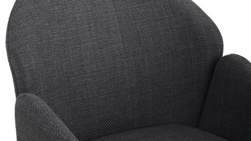 Polsterstuhl Hela aus Stoff in Anthrazit Polsterstuhl Holly S Anthrazit-Schwarz Bjorn 28-03 & Schwarz