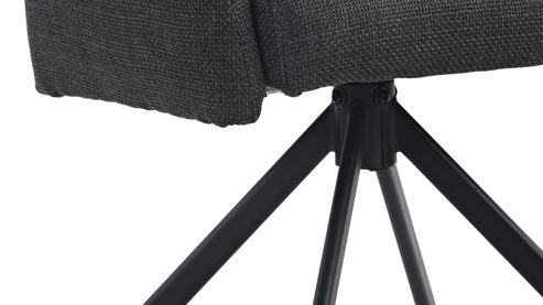 Polsterstuhl Hela aus Stoff in Anthrazit Polsterstuhl Holly S Anthrazit-Schwarz Bjorn 28-03 & Schwarz