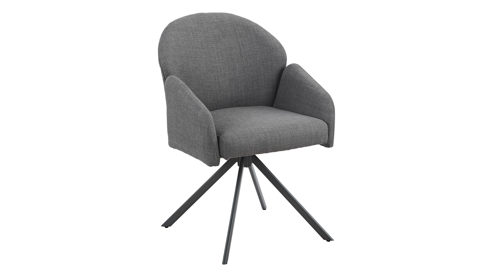 Polsterstuhl Hela aus Stoff in Grau Polsterstuhl Holly S Grau Bjorn 52 & Dunkelgrau