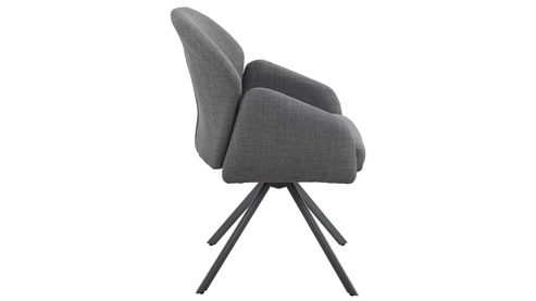 Polsterstuhl Hela aus Stoff in Grau Polsterstuhl Holly S Grau Bjorn 52 & Dunkelgrau