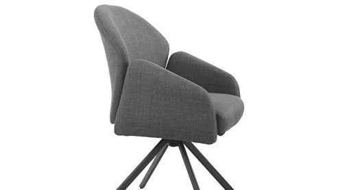 Polsterstuhl Hela aus Stoff in Grau Polsterstuhl Holly S Grau Bjorn 52 & Dunkelgrau