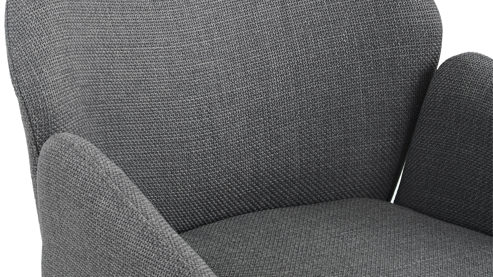 Polsterstuhl Hela aus Stoff in Grau Polsterstuhl Holly S Grau Bjorn 52 & Dunkelgrau