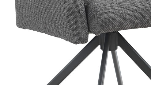 Polsterstuhl Hela aus Stoff in Grau Polsterstuhl Holly S Grau Bjorn 52 & Dunkelgrau