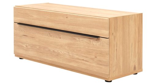 Wohnwand Interliving aus Holz in Holzfarben Interliving Wohnzimmer Serie 2032 - Wohnwand EB34501 Risseiche - Länge ca. 345 cm