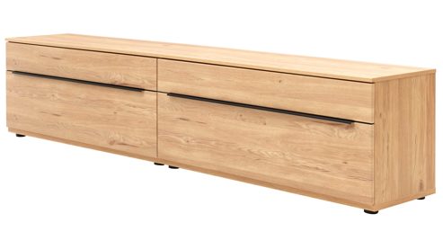 Wohnwand Interliving aus Holz in Holzfarben Interliving Wohnzimmer Serie 2032 - Wohnwand Risseiche - Länge ca. 345 cm