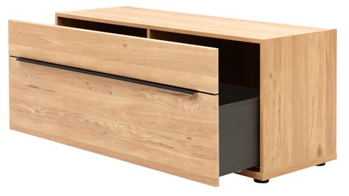 Wohnwand Interliving aus Holz in Holzfarben Interliving Wohnzimmer Serie 2032 - Wohnwand EB34501 Risseiche - Länge ca. 345 cm