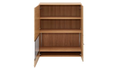 Wohnwand Interliving aus Holz in Holzfarben Interliving Wohnzimmer Serie 2032 - Wohnwand EB34501 Risseiche - Länge ca. 345 cm