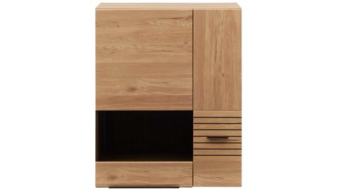 Wohnwand Interliving aus Holz in Holzfarben Interliving Wohnzimmer Serie 2032 - Wohnwand EB34501 Risseiche - Länge ca. 345 cm