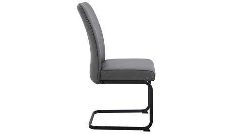 Schwingstuhl Hela aus Kunstleder in Grau Schwingstuhl Malta II S Grau Kunstleder 52 & Schwarz