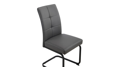 Schwingstuhl Hela aus Kunstleder in Grau Schwingstuhl Malta II S Grau Kunstleder 52 & Schwarz