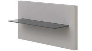 Paneel Interliving aus Holz in Hellgrau Interliving Schlafzimmer Serie 1207 – Paneel rechts, Breite ca. 46 cm - Satingrau