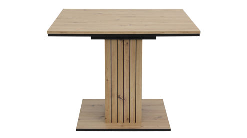 Auszugtisch Hela aus Holz in Holzfarben Esstisch Raul T Artisan Eiche 10-03 & Schwarz - ca. 100 - 140 x 100 cm