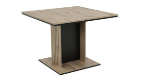 Auszugtisch Hela aus Holz in Holzfarben Dunkel Esstisch Raul T Viking Oak 92-03 & Schwarz - ca. 100 - 140 x 100 cm
