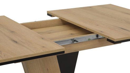 Auszugtisch Hela aus Holz in Holzfarben Auszugtisch Lucy T Evoke Eiche & Schwarz - ca. 140 - 180 x 90 cm