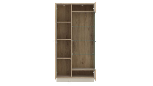 Vitrine Wojcik aus Holz in Holzfarben Vitrine Lagoon Cremona Eiche Torro & Cashmere - ca. 75 x 150 cm