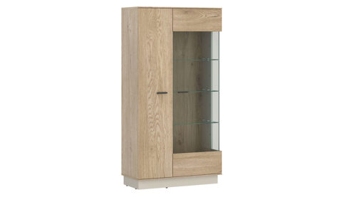 Vitrine Wojcik aus Holz in Holzfarben Vitrine Lagoon Cremona Eiche Torro & Cashmere - ca. 75 x 150 cm