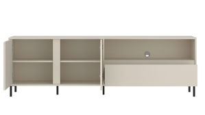 Medienmöbel Wojcik aus Holz in Beige Kommodenprogramm Avenale - Lowboard Cashmere - ca. 208 x 65 cm