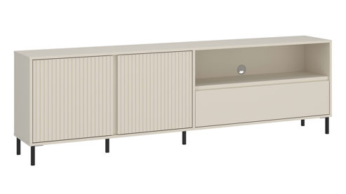 Medienmöbel Wojcik aus Holz in Beige Kommodenprogramm Avenale - Lowboard Cashmere - ca. 208 x 65 cm