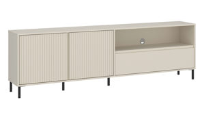 Medienmöbel Wojcik aus Holz in Beige Kommodenprogramm Avenale - Lowboard Cashmere - ca. 208 x 65 cm