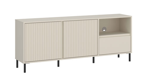 Medienmöbel Wojcik aus Holz in Beige Kommodenprogramm Avenale - Lowboard Cashmere - ca. 158 x 65 cm