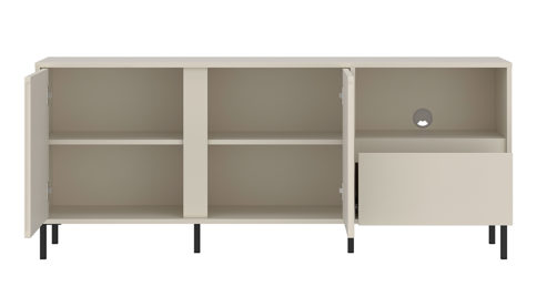 Medienmöbel Wojcik aus Holz in Beige Kommodenprogramm Avenale - Lowboard Cashmere - ca. 158 x 65 cm