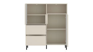 Highboard Wojcik aus Holz in Beige Kommodenprogramm Avenale - Highboard Cashmere - ca. 106 x 119 cm