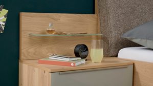 Paneel Interliving aus Holz in Holzfarben Interliving Kleiderschrank Serie 1207 – Paneelaufsatz links - Balkeneiche, Breite ca. 60 cm