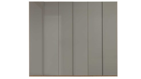Kleiderschrank Interliving aus Holz in Holzfarben Interliving Schlafzimmer Serie 1210 – Kleiderschrank Taupe & Balkeneiche - sechs Türen, Breite ca. 299 cm