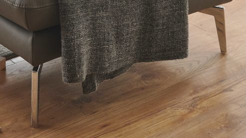 Ecksofa modulmaster aus Leder in Grau Modulmaster MM-PN1184 - Wohnlandschaft steingraues Leder Vivre & glänzende Metallfüße - Stellfläche ca. 333 x 208 cm