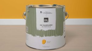 Wandfarbe MissPompadour aus Farben und Lacke in Gelb MissPompadour Wandfarbe - Die Wertvolle Gelb mit Safran - ca. 2,5 Liter