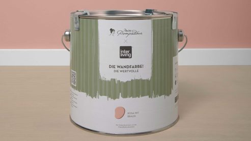 Wandfarbe MissPompadour aus Farben und Lacke in Rosa MissPompadour Wandfarbe - Die Wertvolle Rosa mit Braun - ca. 2,5 Liter
