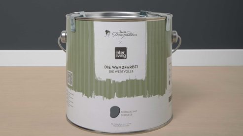 Wandfarbe MissPompadour aus Farben und Lacke in Anthrazit MissPompadour Wandfarbe - Die Wertvolle Schwarz mit Schiefer - ca. 2,5 Liter