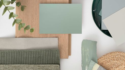 Wandfarbe MissPompadour aus Farben und Lacke in Grün MissPompadour Wandfarbe - Die Wertvolle Grün mit Grau - ca. 2,5 Liter