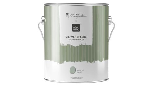 Wandfarbe MissPompadour aus Farben und Lacke in Hellgrün MissPompadour Wandfarbe - Die Wertvolle Grün mit Salbei - ca. 2,5 Liter