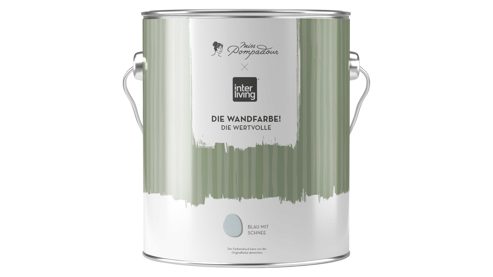 Wandfarbe MissPompadour aus Farben und Lacke in Hellblau MissPompadour Wandfarbe - Die Wertvolle Blau mit Schnee - ca. 2,5 Liter