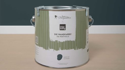 Wandfarbe MissPompadour aus Farben und Lacke in Blau MissPompadour Wandfarbe - Die Wertvolle Grün mit Schwarz - ca. 2,5 Liter