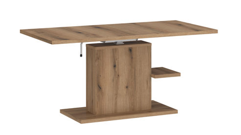 Couchtisch Wojcik aus Holz in Holzfarben Hell Couchtischprogramm Cortado Coast Evoke Eiche - ca. 110 x 55-75 cm