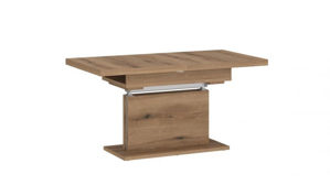 Couchtisch Wojcik aus Holz in Holzfarben Couchtischprogramm Cortado Coast Evoke Eiche - ca. 110-150 x 58-75 cm