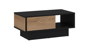 Couchtisch KAWOO aus Holz in Schwarz KAWOO Wohnprogramm Jacky - Couchtisch Schwarz & Coast Evoke Eiche - ca. 100 x 64 cm