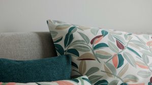 Bettwäsche-Set Interliving aus Stoff in Mehrfarbig Interliving Bettwäsche Serie 9131 floral pastellfarbener & dunkelgrüner Baumwollsatin - ca. 135 x 200 cm