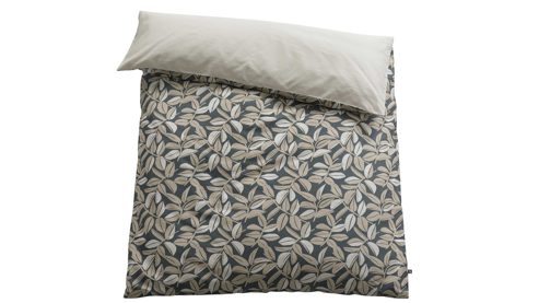 Bettwäsche-Set Interliving aus Stoff in Anthrazit Interliving Bettwäsche Serie 9131 floral anthrazitfarbener & beiger Baumwollsatin - ca. 135 x 200 cm